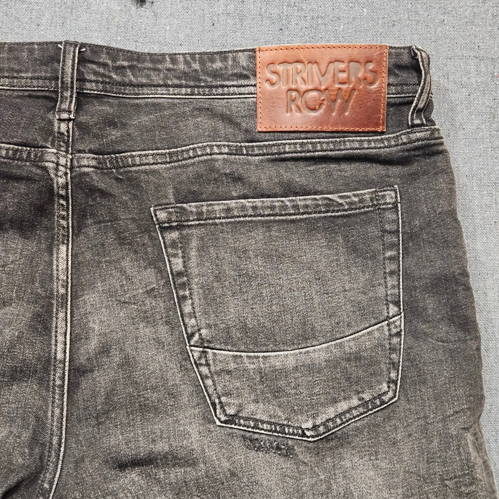 Strivers Row Mens Distressed Skinny Jeans Faded Black Size 42 NWT